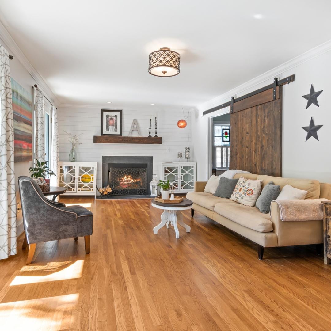 Coastal living room — residential clean